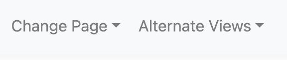 Change Page drop-down and Alternate Views button in the navigation bar