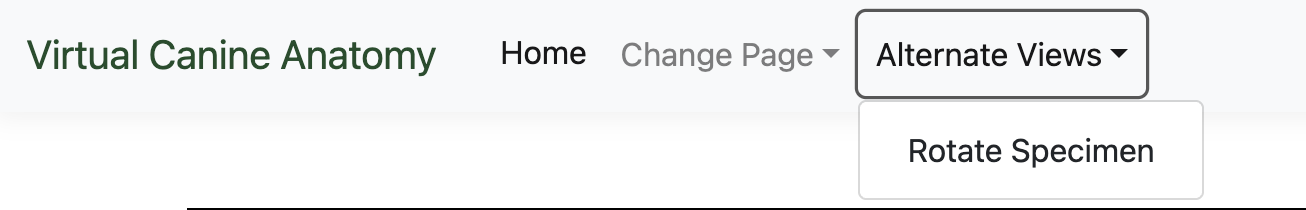 Rotate Specimen link inside the Alternate Views menu